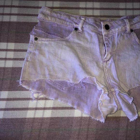 Forever 21 Jean Shorts Purple Cut Offs - Picture 3 of 8